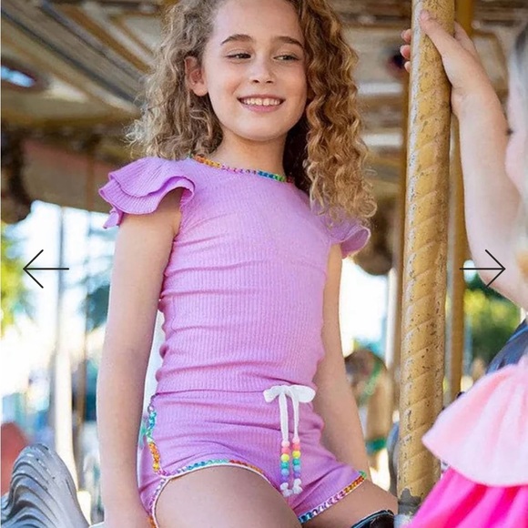 LOLA AND THE BOYS CANDY GEM BEAD RUFFLE SET - Picture 6 of 6